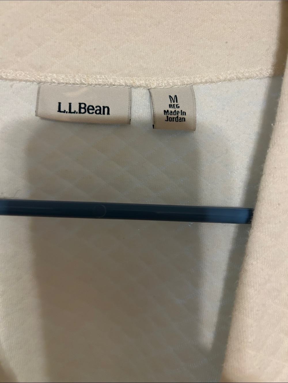 L.L. Bean Ivory Quilted Open Cardigan - Picture 2 of 5